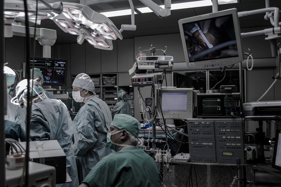 Nurse and physician in an urgent care hallway